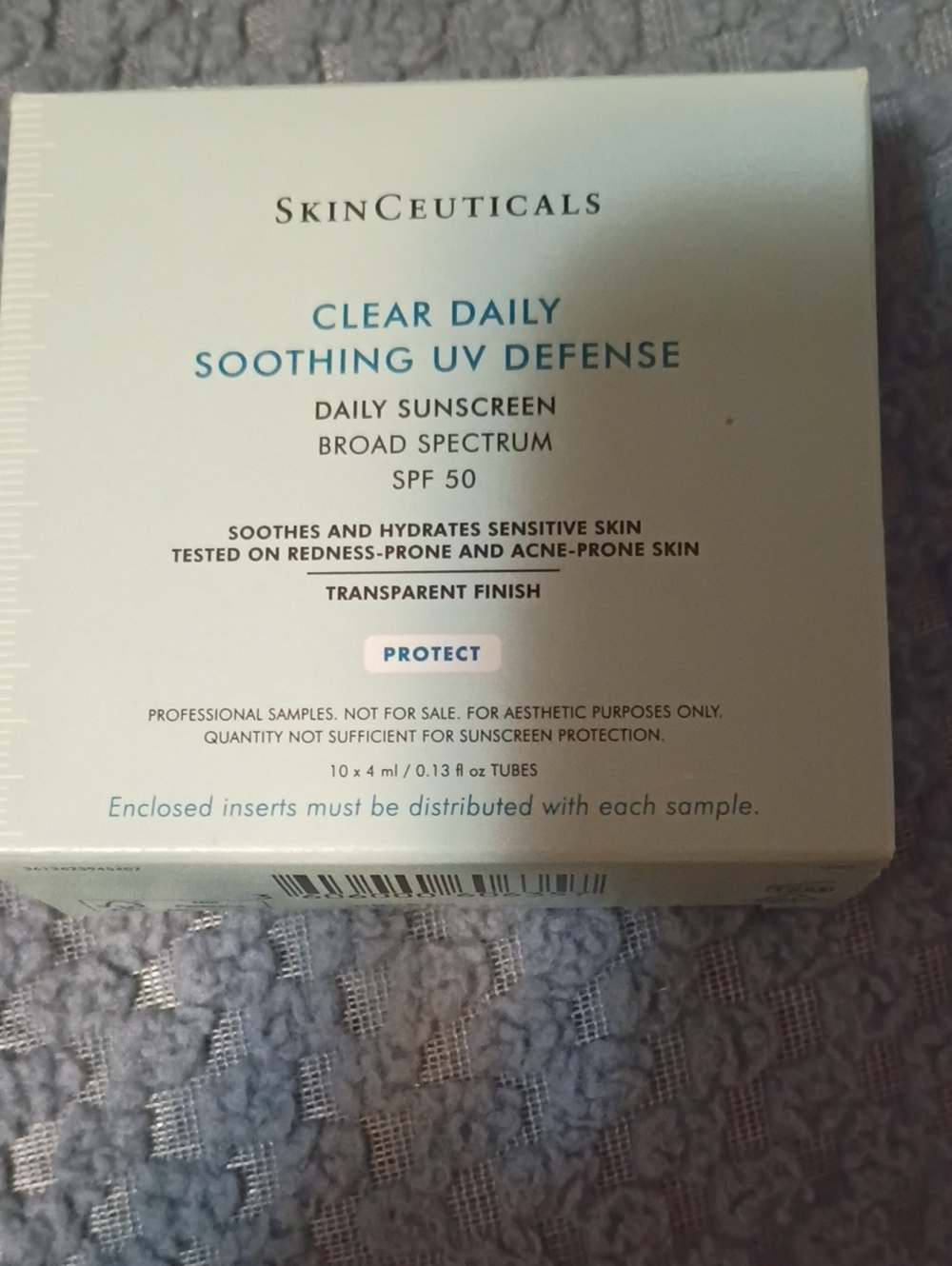 SkinCeuticals Clear Daily Soothing UV Defense SPF 50 - White and Blue Text